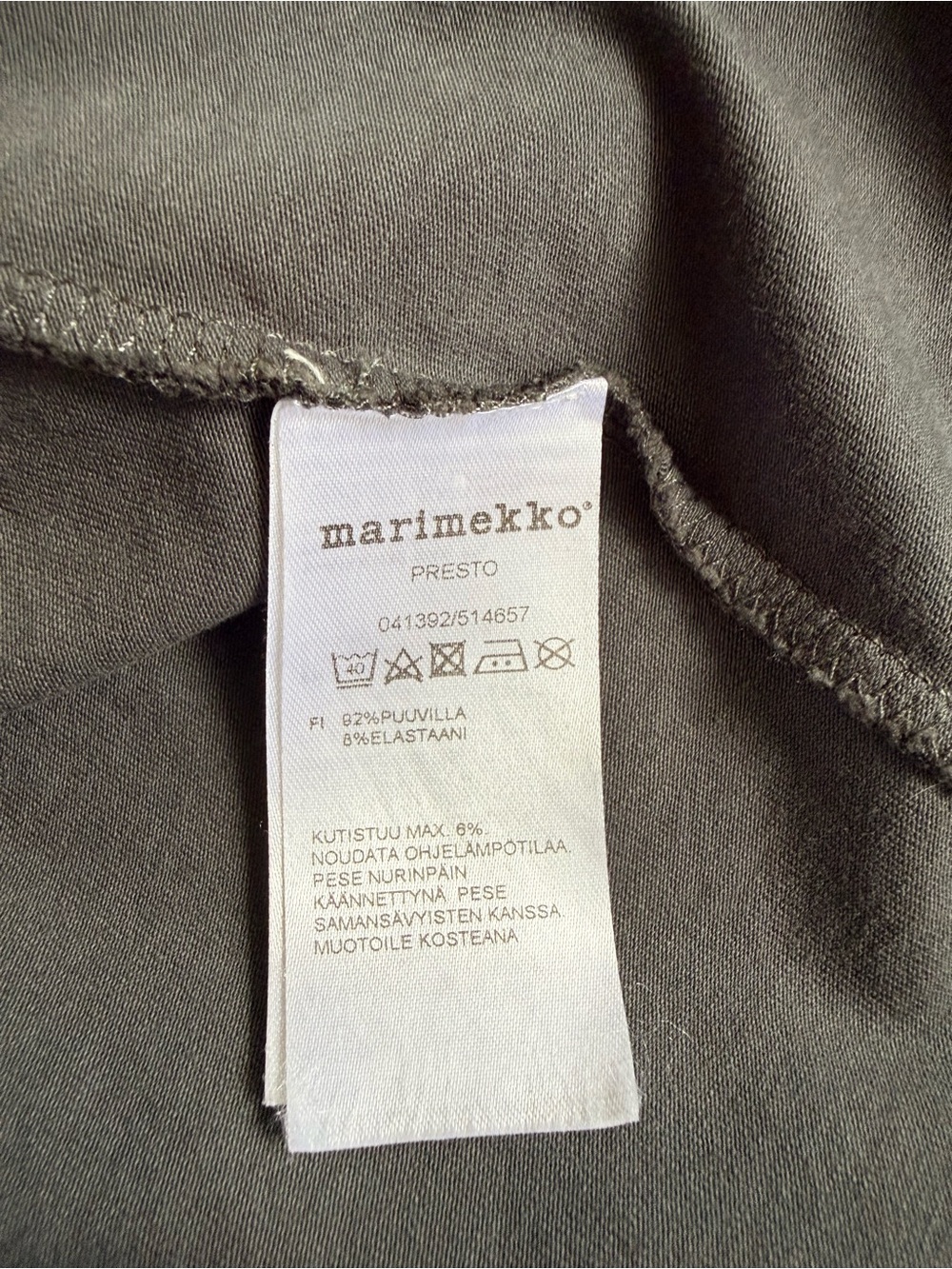 Marimekko ‘Presto’ Black & Gray Jersey Midi Dress with Abstract Print - Picture 6 of 13